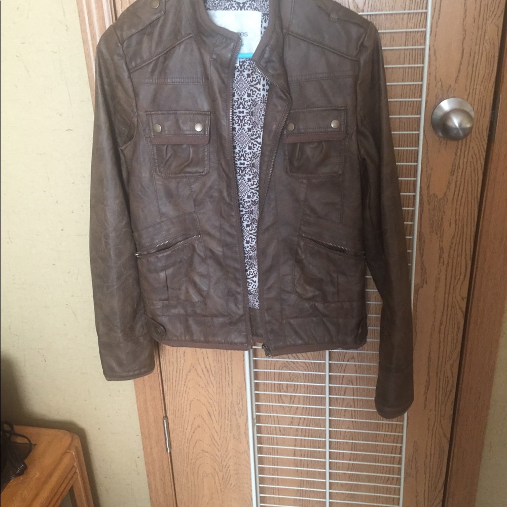 Brown Maurice’s leather jacket